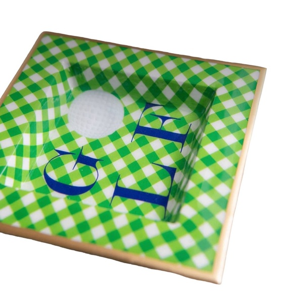 Jaye’s Studio Enameled Tee Time Trinket Tray, NWT $58 - Picture 4 of 7